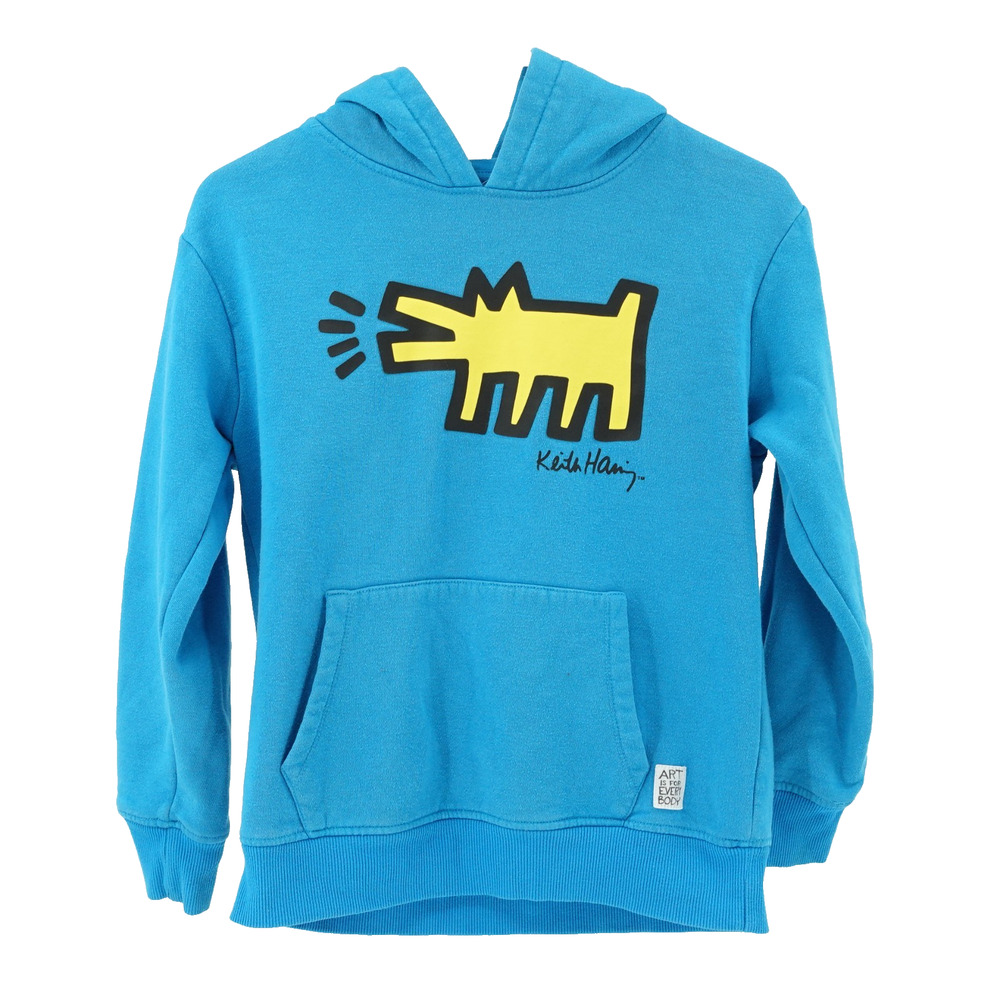 Keith Harring Kids Hoodie SZ M 10/12 Barking Dog Modern Art Graphic Athleisure